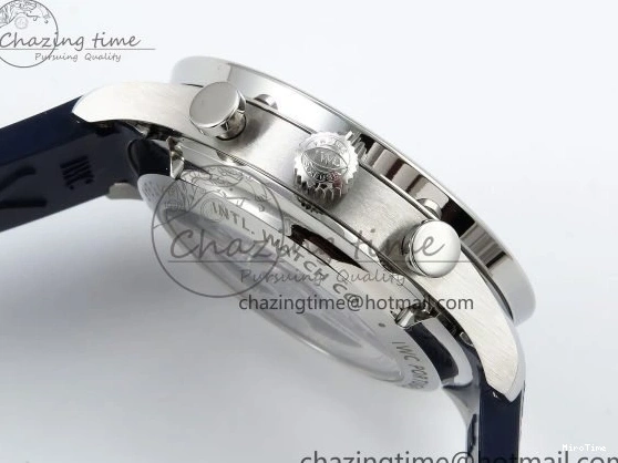 MIROTIME 0422 Casual Portuguese Chrono IW3716 Z+F 1:1 Best Edition White Dial on Blue Rubber Strap A 7016